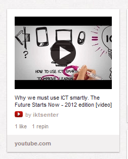 YouTube video on Pinterest