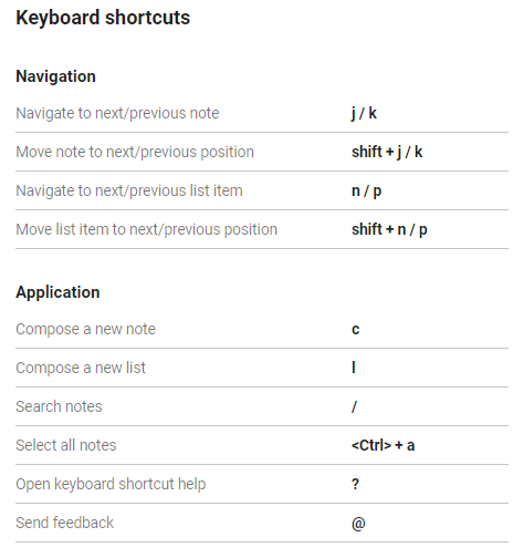 Keep keyboard shortcuts