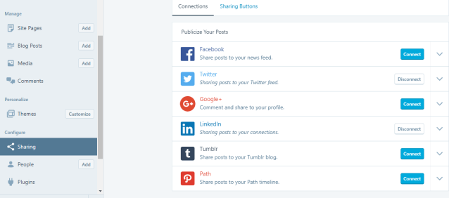 connect WordPress to social